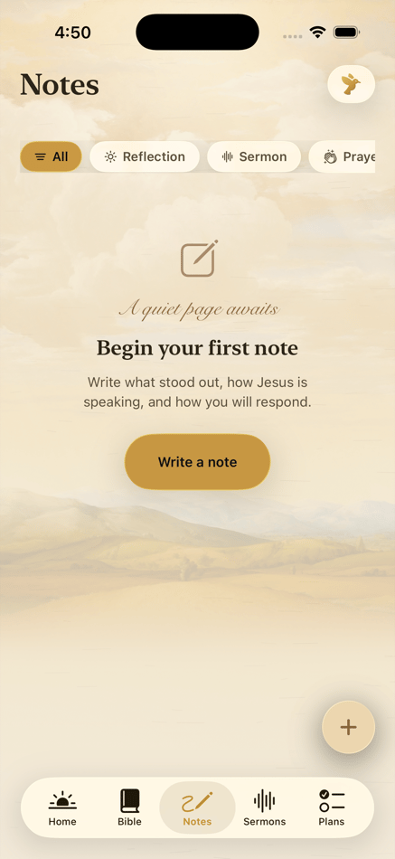 The Harvest — Notes, filterable by Reflection, Sermon and Prayer
