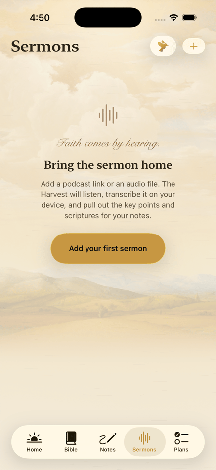 The Harvest — Sermons, ready to transcribe an added sermon